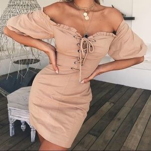 I Am Gia tan mini Alya dress sz XS (w26)